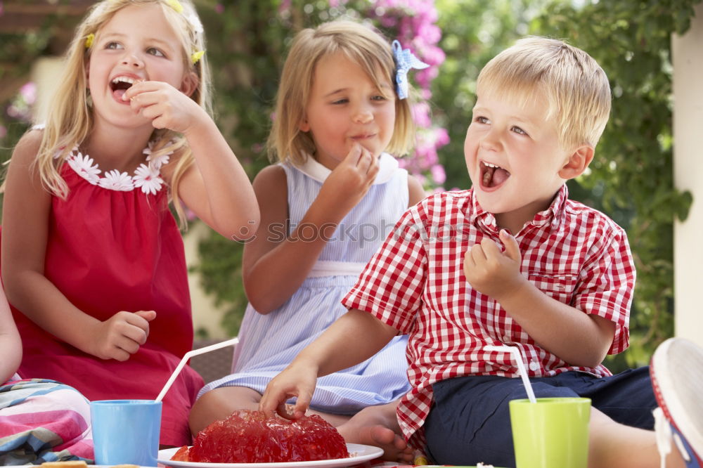 Similar – three happy children Fruit