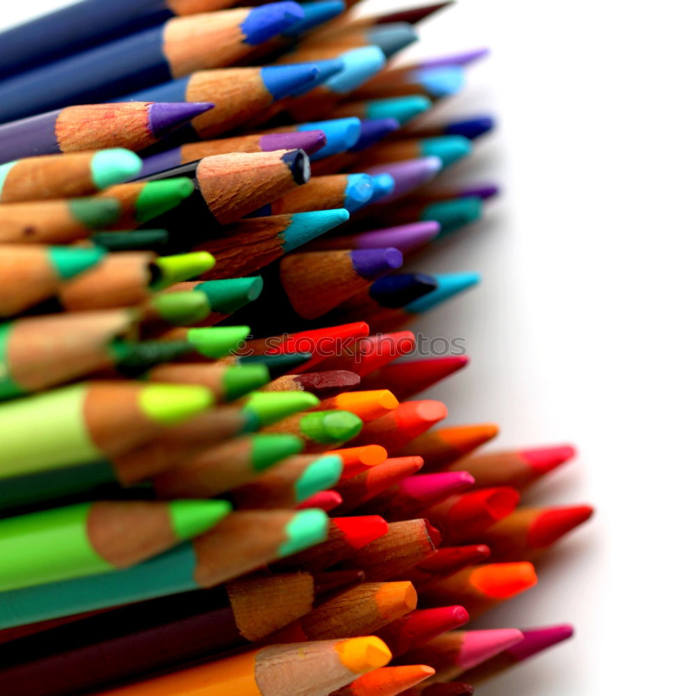 Image, Stock Photo Colored pencils School Art