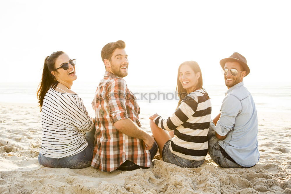 Similar – Multicultural group of young adult friends talking to each other