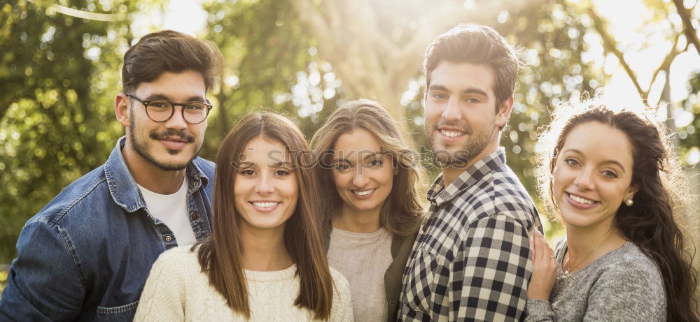 Similar – Group of young people together outdoors in urban park