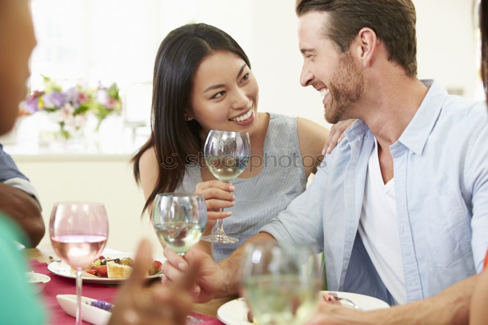 Similar – Image, Stock Photo man and woman doing wine tasting outside