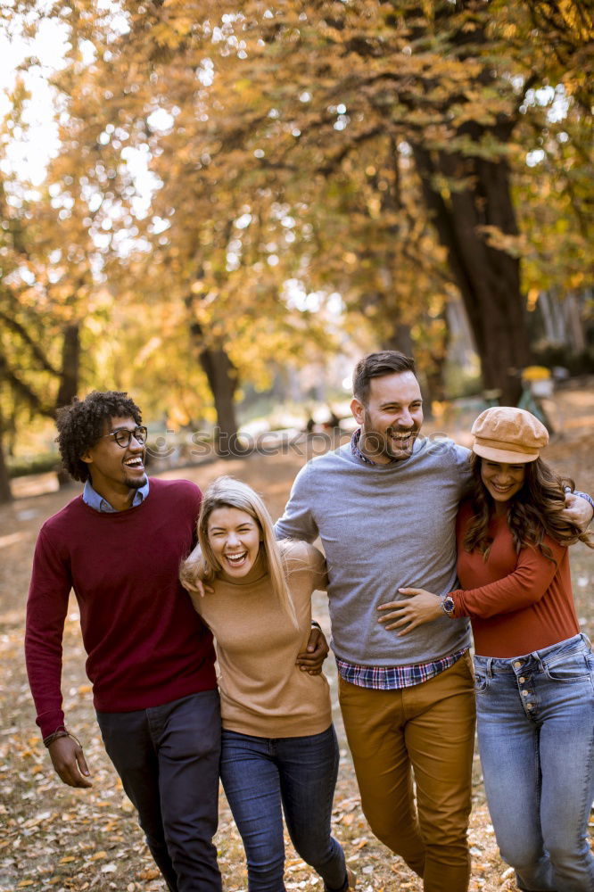 Similar – Image, Stock Photo Group of multi-ethnic young people walking together