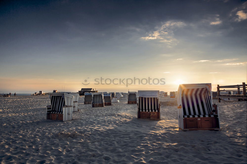 Similar – Image, Stock Photo Beach chairs on the beach of Kolberg I