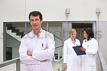 Image, Stock Photo Woman in whites at modern building