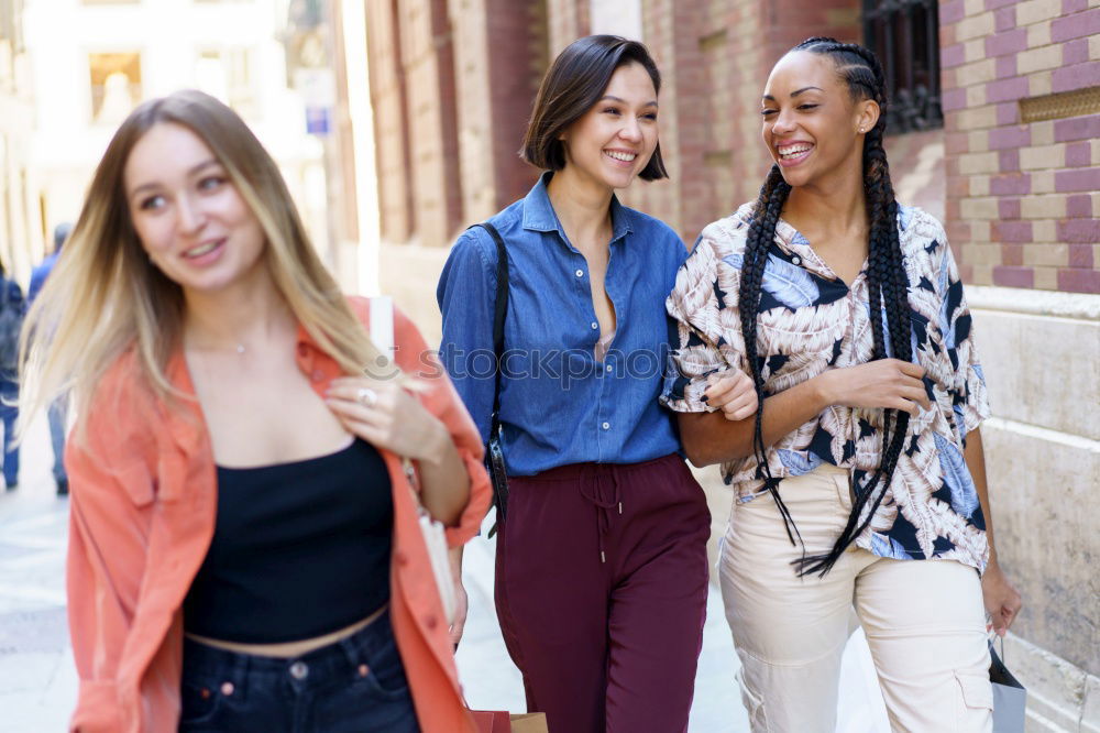 Similar – Image, Stock Photo Multi-ethnic group of young people having fun together outdoors