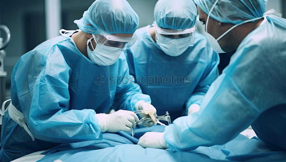 Image, Stock Photo Team of Surgeons Operating.