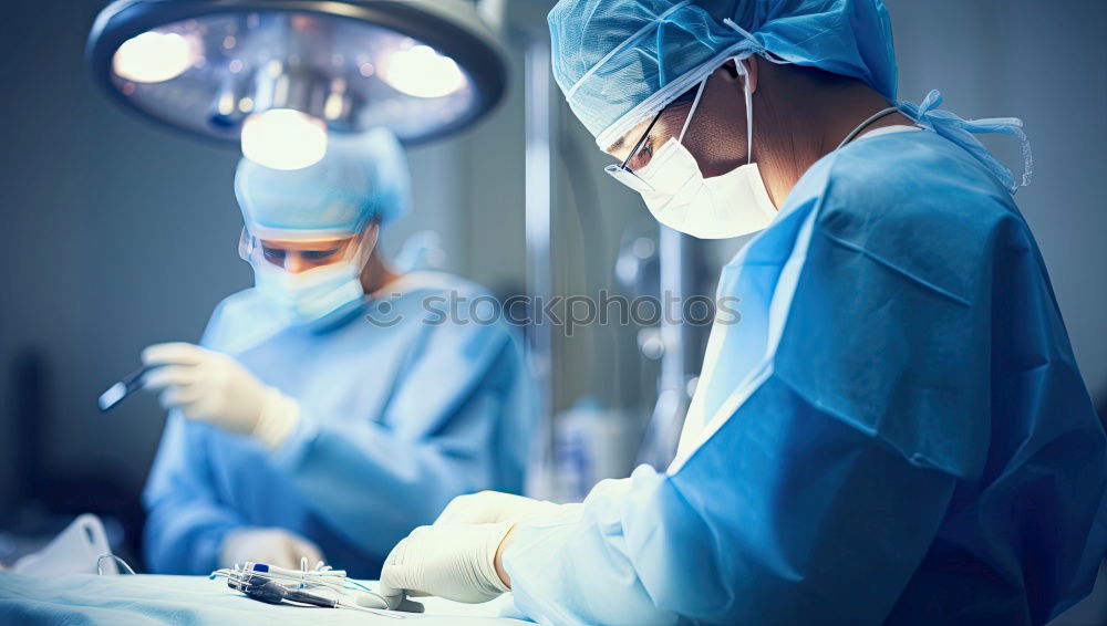 Similar – Image, Stock Photo Team of Surgeons Operating.