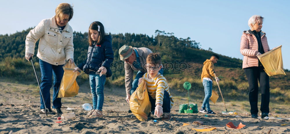 Similar – Image, Stock Photo Group of friends hanging out at beach in summer