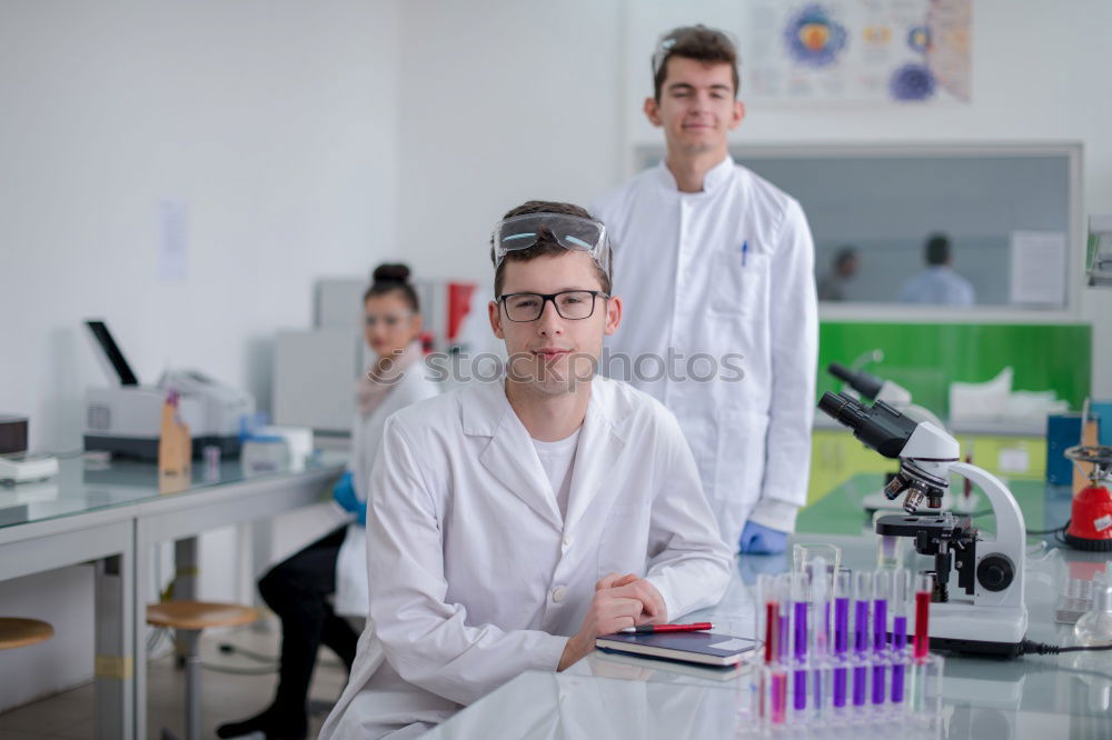 Similar – Image, Stock Photo Young man in lab