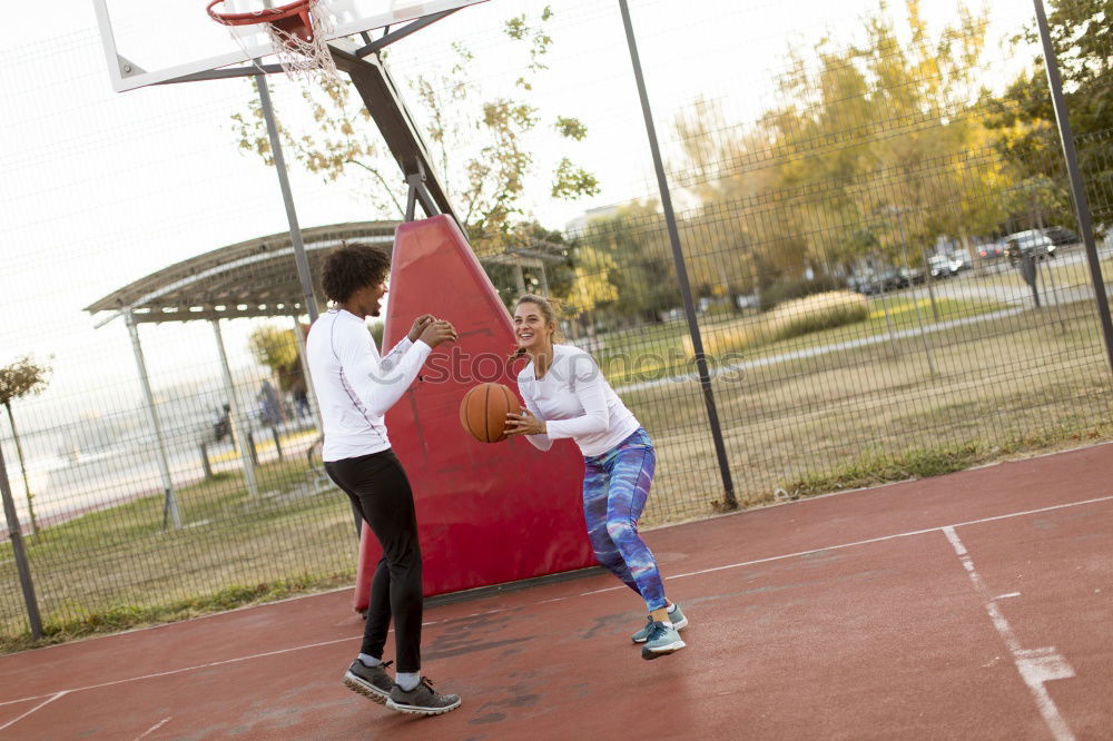 Similar – Image, Stock Photo Dad and little son playing basketball