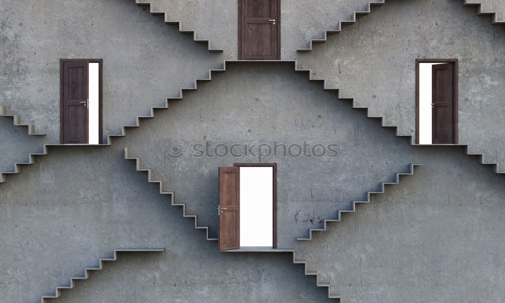 Similar – Image, Stock Photo Door with round windows on white facade