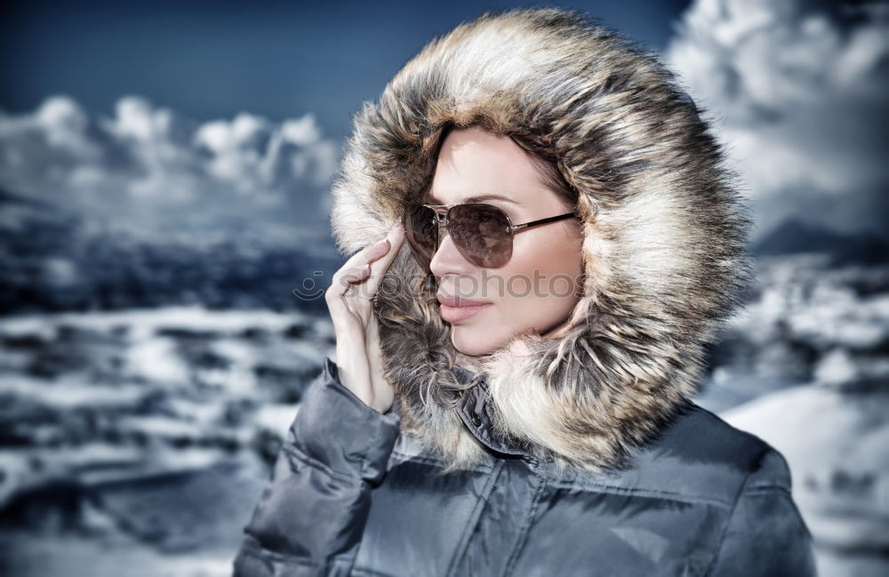 Similar – Image, Stock Photo Beautiful young woman wearing winter clothes