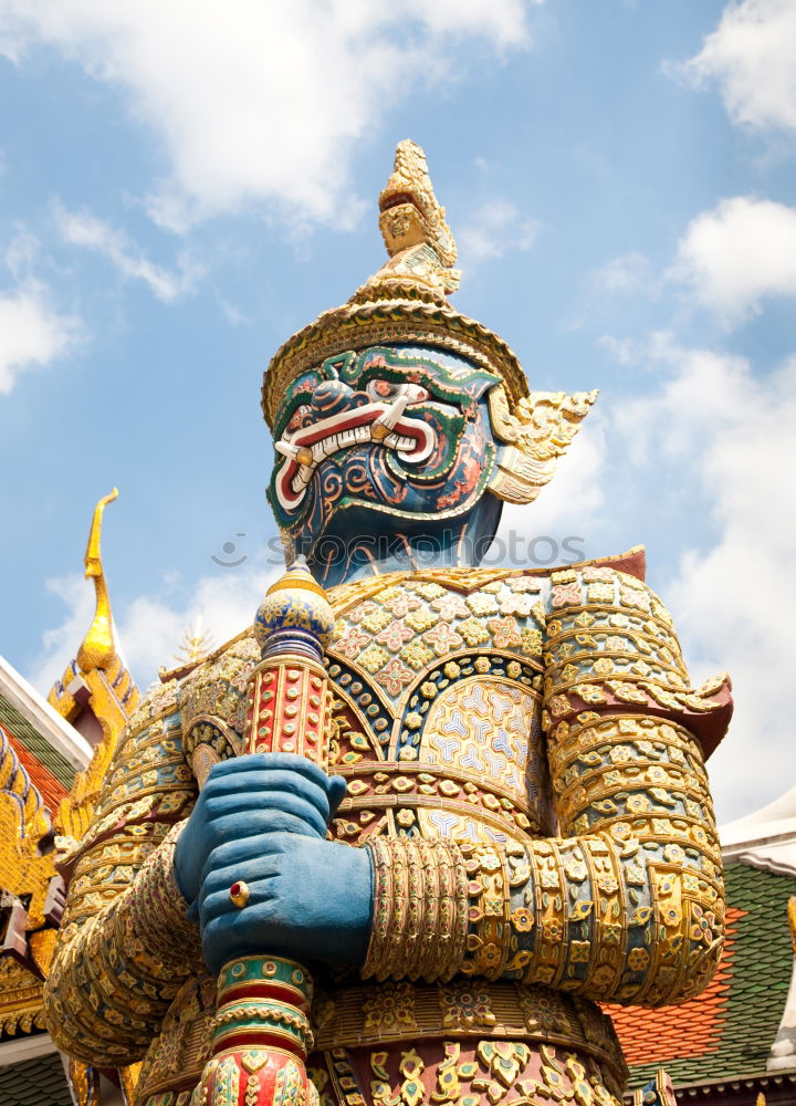 Similar – Image, Stock Photo Colorful statue at Wat Phra Kaew temple, Bangkok