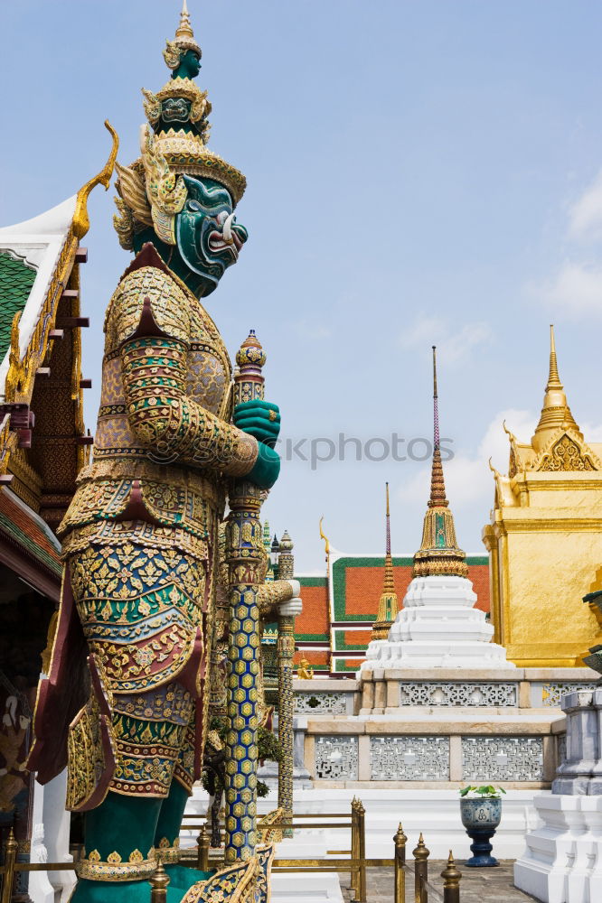 Similar – Image, Stock Photo Colorful statue at Wat Phra Kaew temple, Bangkok