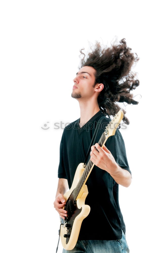 Similar – Image, Stock Photo outdoor photo session with a bass player and his instruments