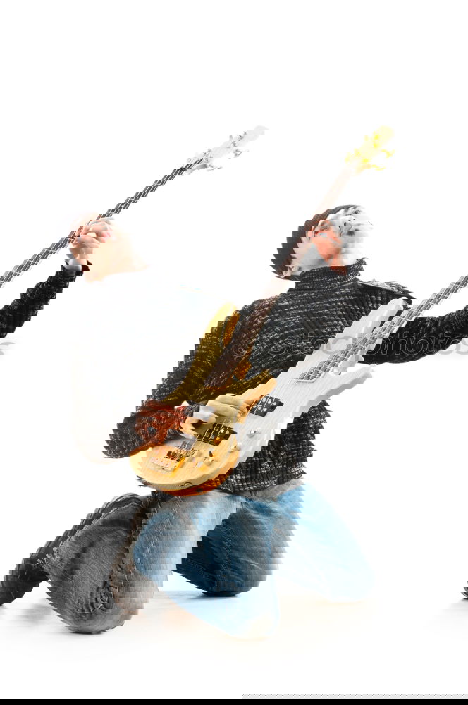 Similar – Image, Stock Photo Smiling jazzman with sax