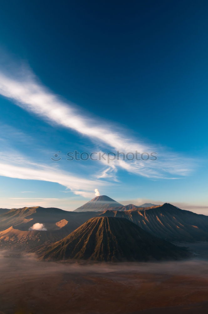 Similar – Two active volcanoes in Java, Indonesia