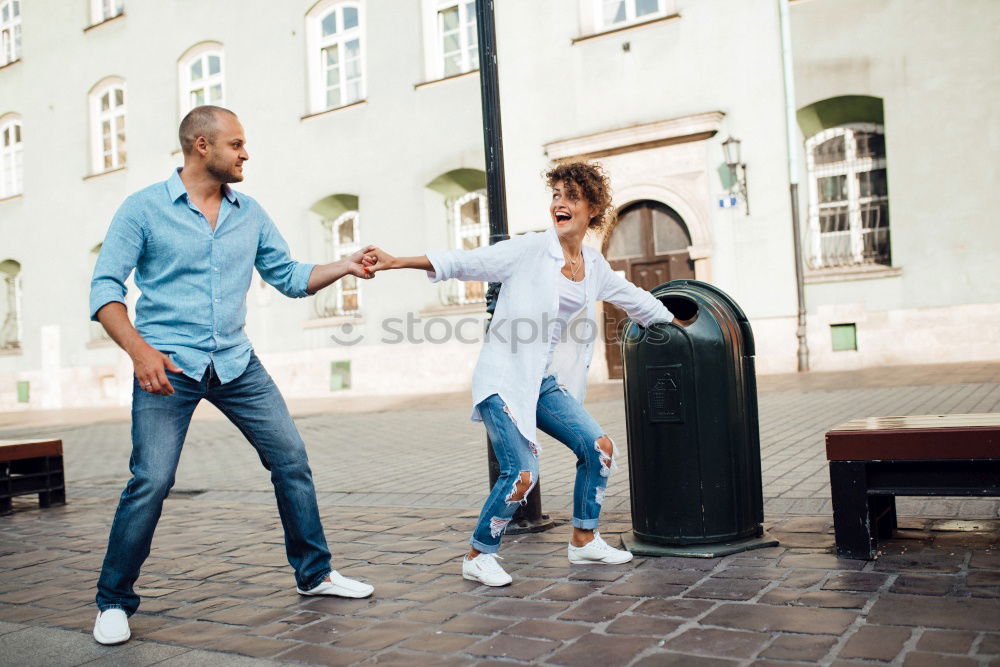 Similar – Retired couple out for a walk