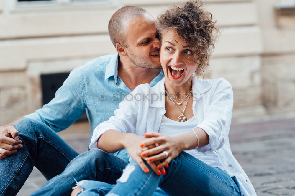 Similar – Portrait of a natural caucasian couple