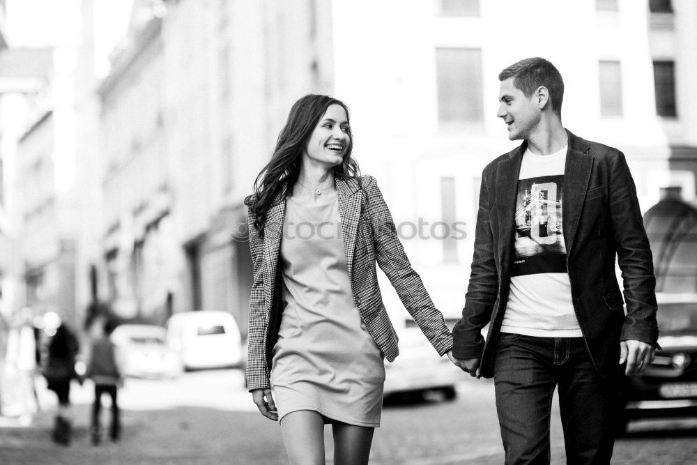 Funny couple learning to skate