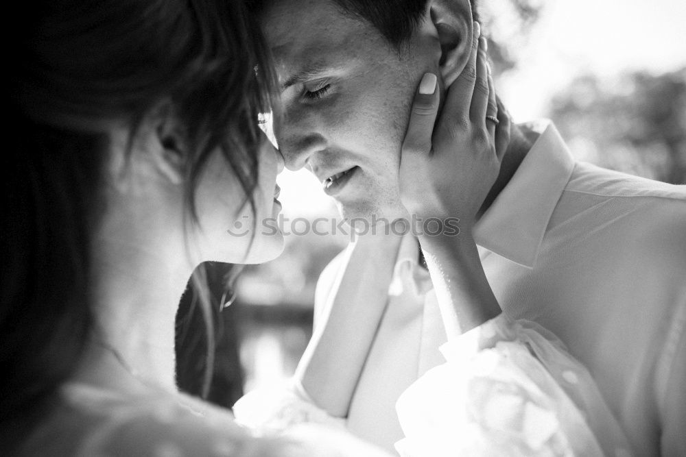 Image, Stock Photo Tender kiss from young couple