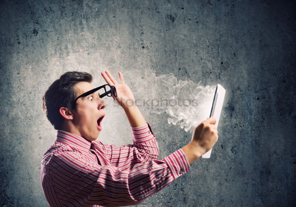 Image, Stock Photo Social media overload and stress