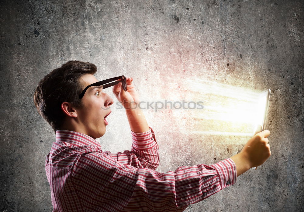 Similar – Image, Stock Photo Big glasses Human being