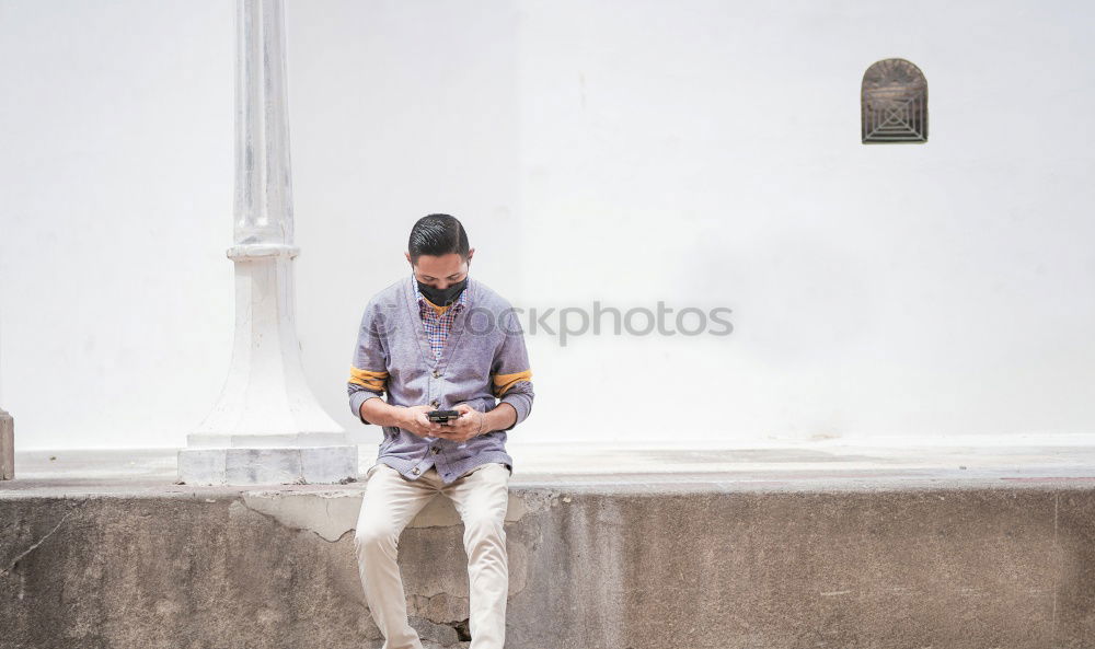 a man waiting for rain