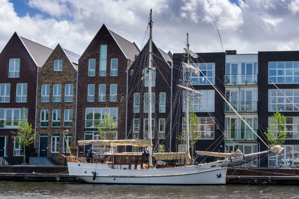 Similar – Image, Stock Photo View of the Elbphilharmonie along a ship in Hamburg’s inland harbor