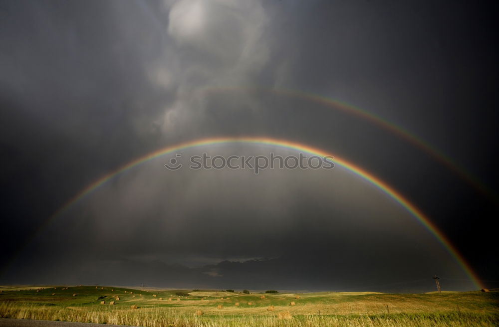 Similar – Image, Stock Photo A double rainbow Nature