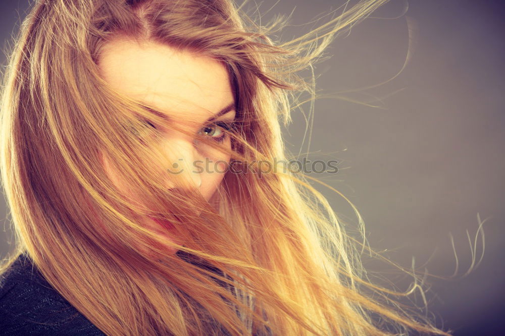 Similar – Image, Stock Photo Wind in your hair