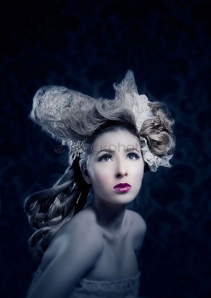 Similar – young woman with flower wreath on head