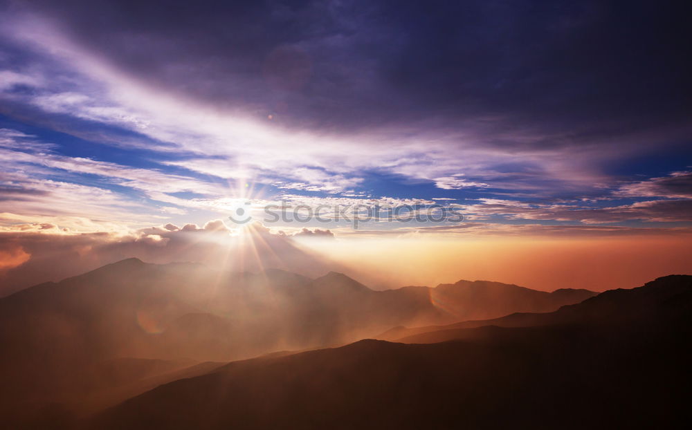 Similar – Image, Stock Photo Night sky at the edge of the Alps (Großer Riesenberg)