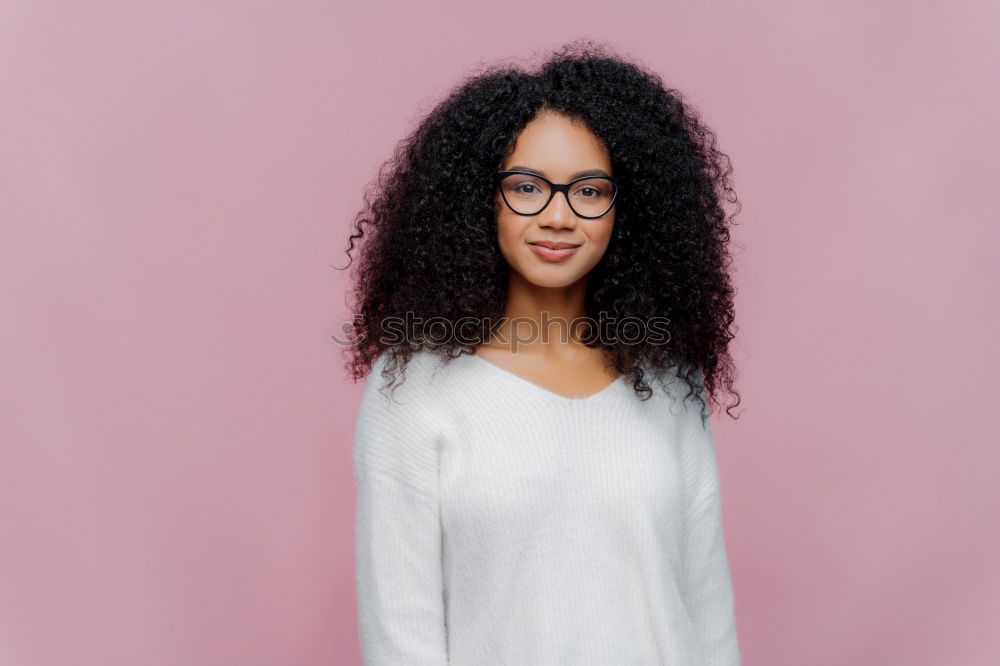 Similar – Ethnic woman at white wall