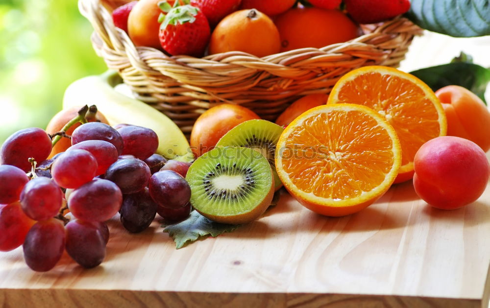 Similar – Mixed fruits on a rustic wooden table