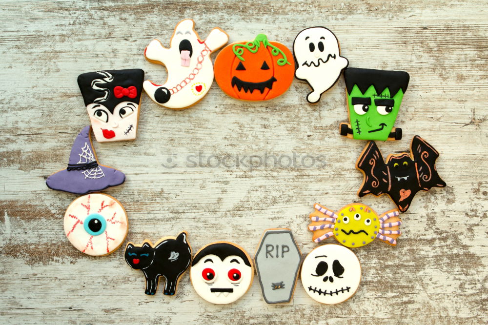 Similar – Halloween cookies with different shapes