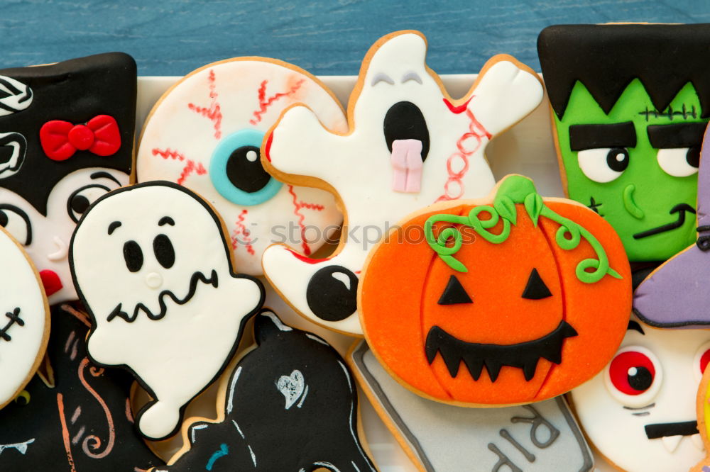 Similar – Halloween cookies with different shapes