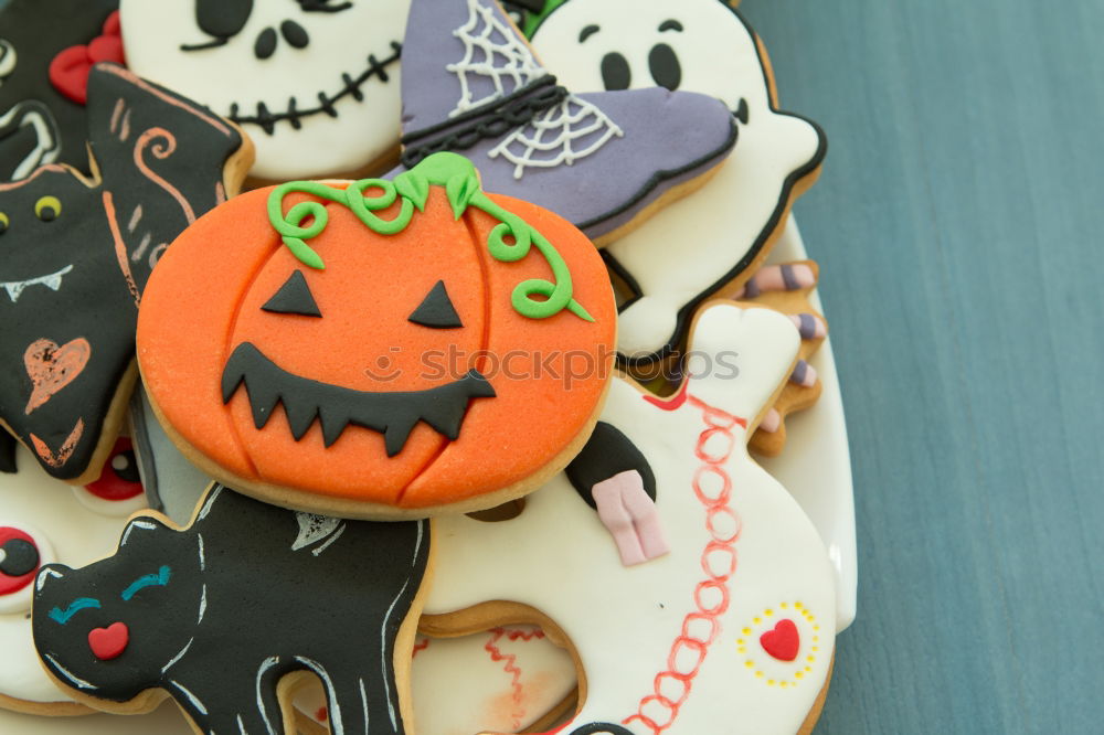 Similar – Image, Stock Photo Happy Halloween Dessert