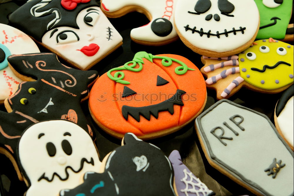 Similar – Halloween cookies with different shapes