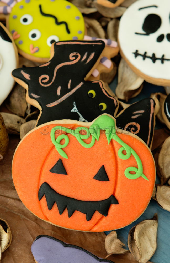 Similar – Image, Stock Photo Happy Halloween Dessert