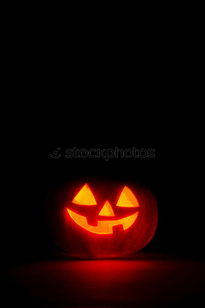 Similar – Image, Stock Photo Six glowing Halloween pumpkins