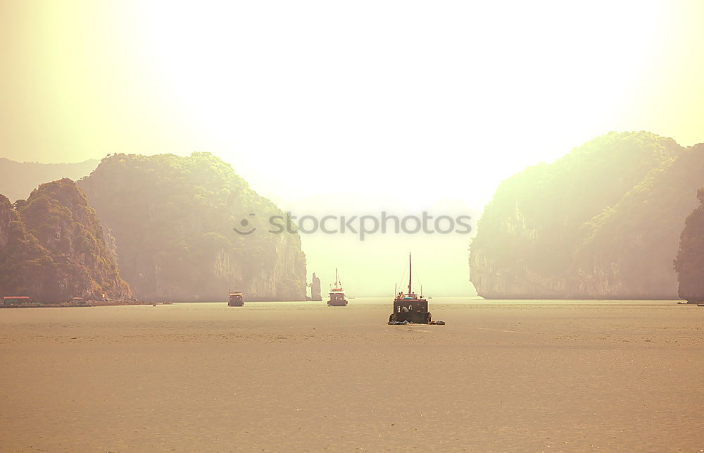 Similar – Image, Stock Photo Sunrise behind boat in Ha Long Bay, Vietnam