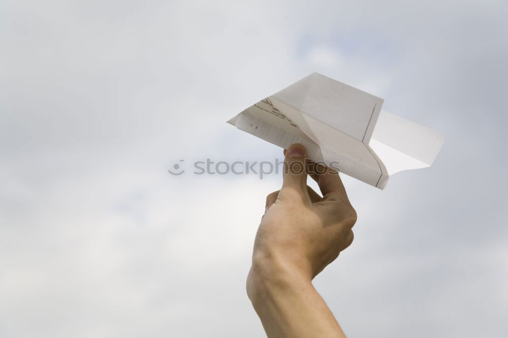 Image, Stock Photo Flying paper Joy Happy