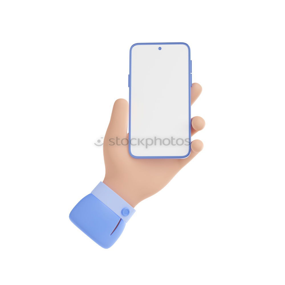 Similar – Image, Stock Photo Two smart phone with blank screen on pink background. 3d rendering