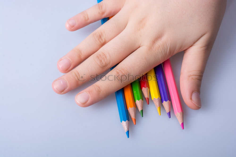 Similar – Image, Stock Photo coloured knitting hooks