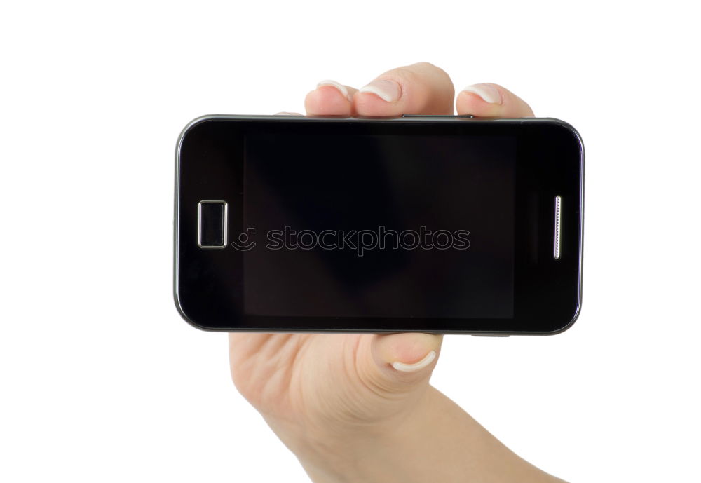 Similar – Image, Stock Photo Man uses smartphone