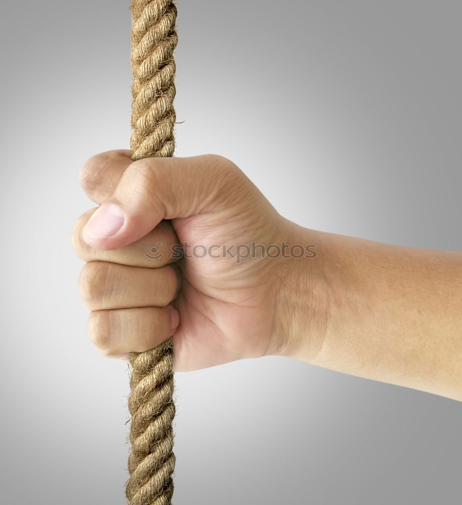 Similar – Image, Stock Photo Man training with gymnastic rings in gym