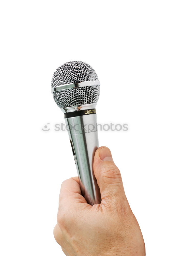 Similar – Speaker drops his microphone at the end of the speech. Mic drop concept.