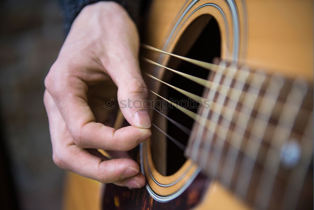 Similar – Image, Stock Photo Guitar student II Calm