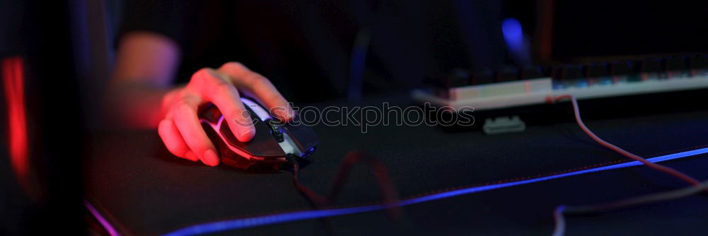 Similar – Image, Stock Photo Abstract portrait with neon lights